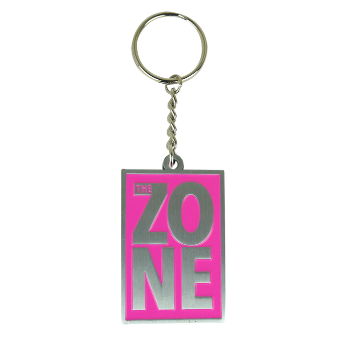 Stacked Logo Pink Keychain