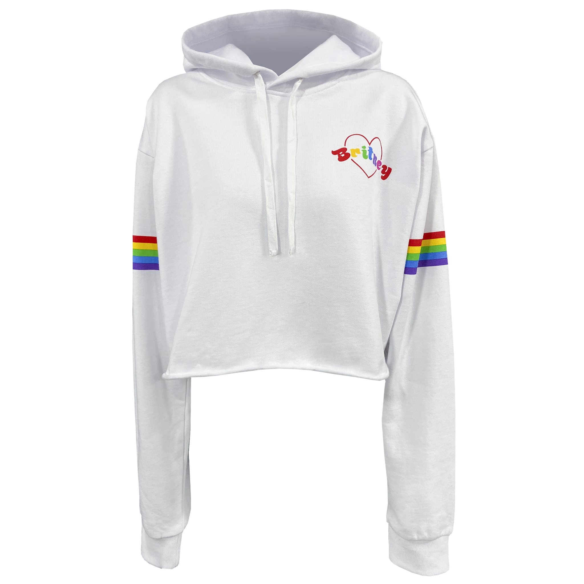 Crop top 2025 hoodie rainbow