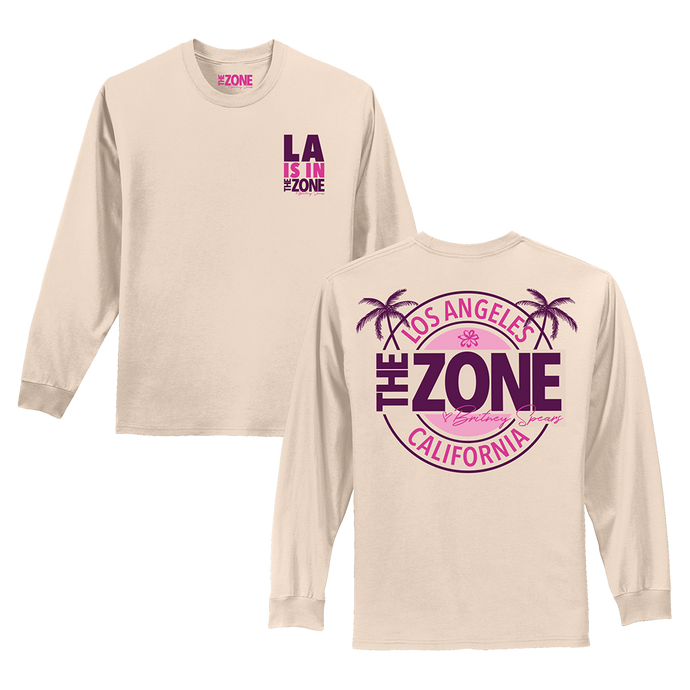 The Zone Palms Natural Long Sleeve Tee